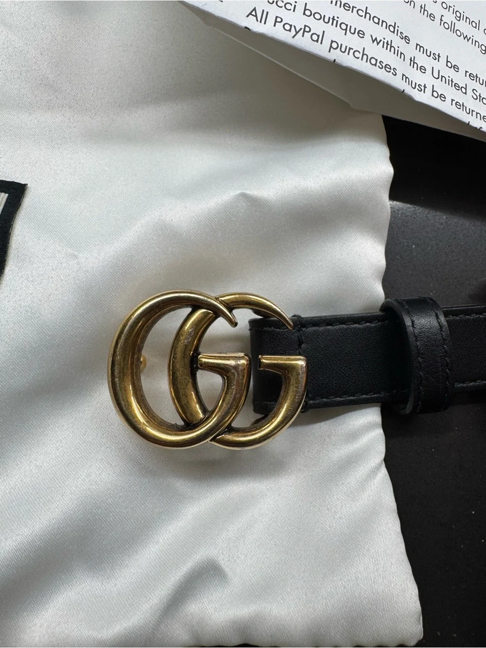 Women’s Black Gucci Marmont Belt